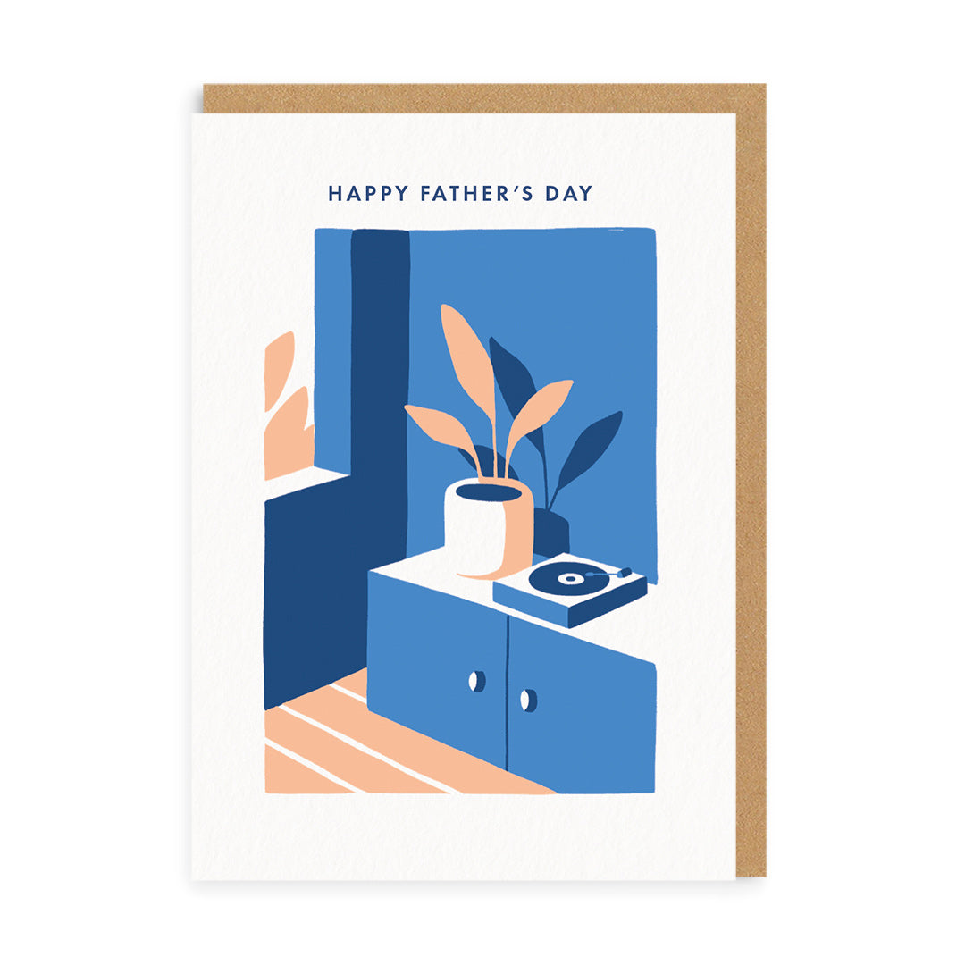 Record Player Father's Day Card by Miles Tewson