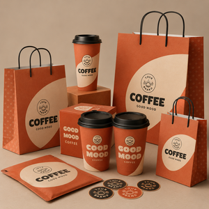 Double Wall Biodegradable Disposable Paper Coffee Cups with Lid