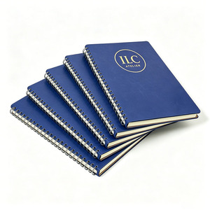 Spiral Wire O Bound Hardcover Custom Logo Printed Notebook