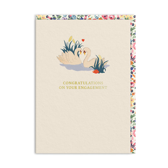 Cath Kidston Swans Engagement Greeting Card
