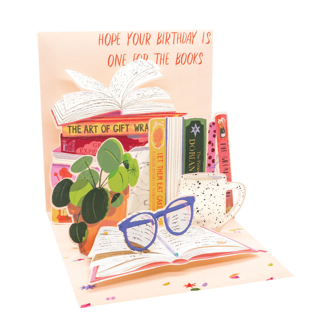 Literary Birthday Treasures Pop-up Greeting Card Wholesale