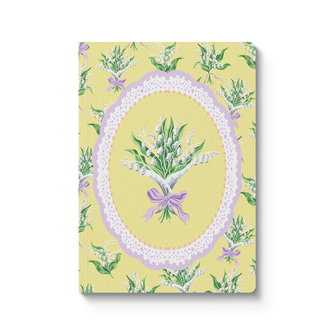 Yellow Lily of The Valley Vignette A6 Paperback Notebook