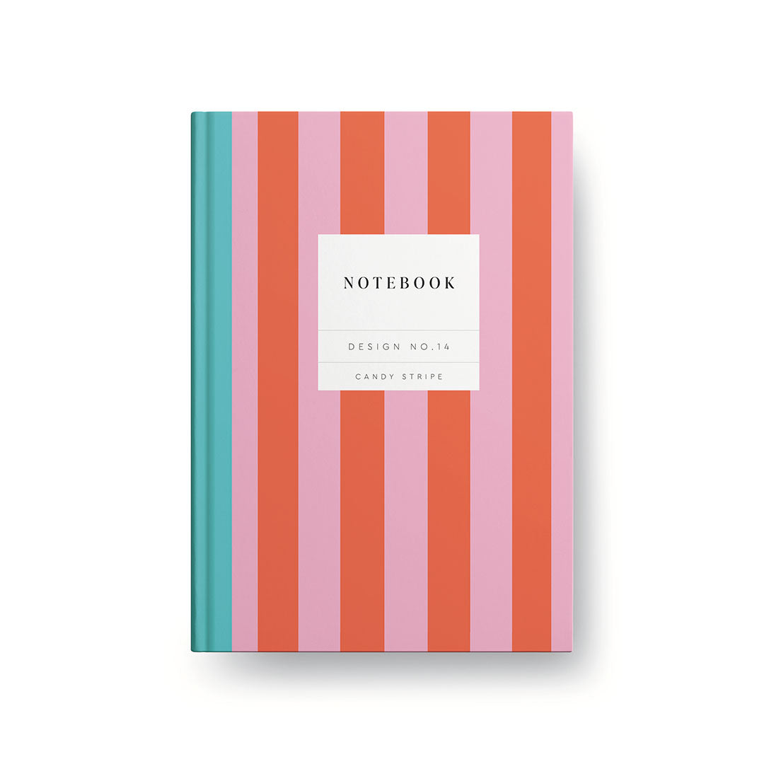 Design No.14 Candy Stripe A5 Hardback Notebook