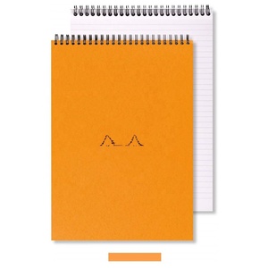 Custom Wire Bound Notepad A4 Dot Orange Notebooks