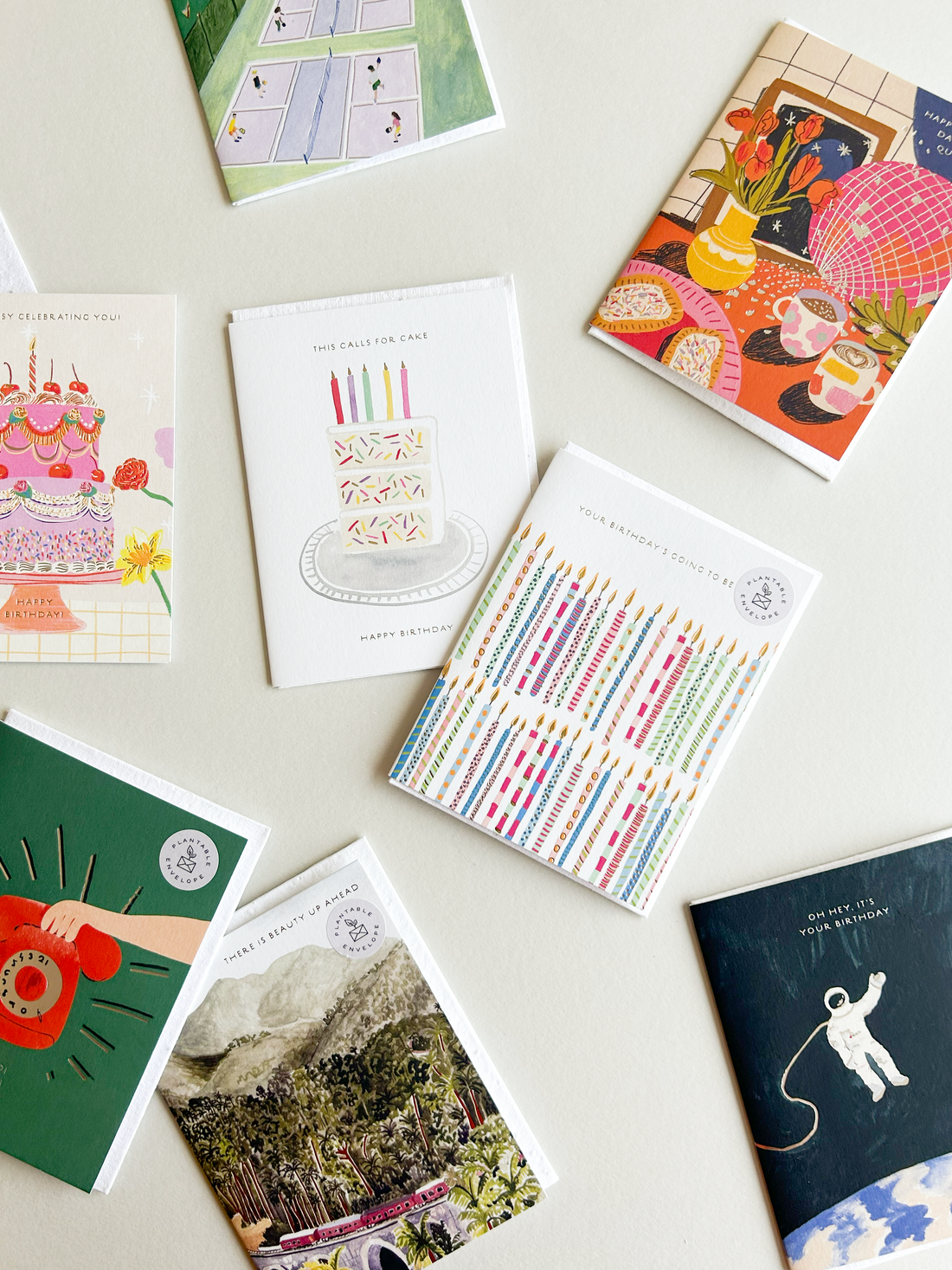 Full Ohh Deer illustrated product assortment scattered on retail setup