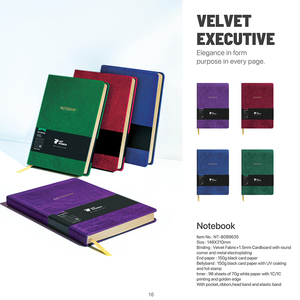 Custom Logo Printing Elegance Hardcover Velvet Executive Notebook