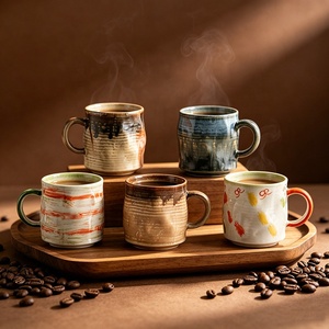 260ml Hand-Painted Ceramic Coffee Mug High-Style Kiln-Changed Vintage Breakfast Cup