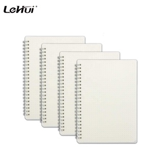 A5 Dot Grid Wirebound Spiral Notebook Transparent Hardcover